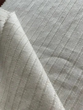linen rayon polyester cotton yarn dyed stripe fashion fabric