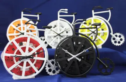 Retro Bicycle Gear Desk Clock