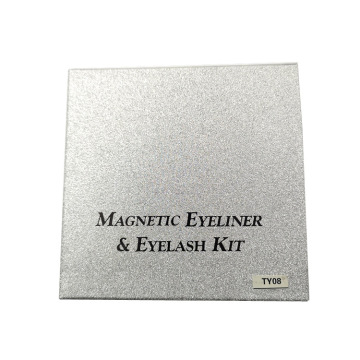 Three pairs magnetic eyelashes in silver box