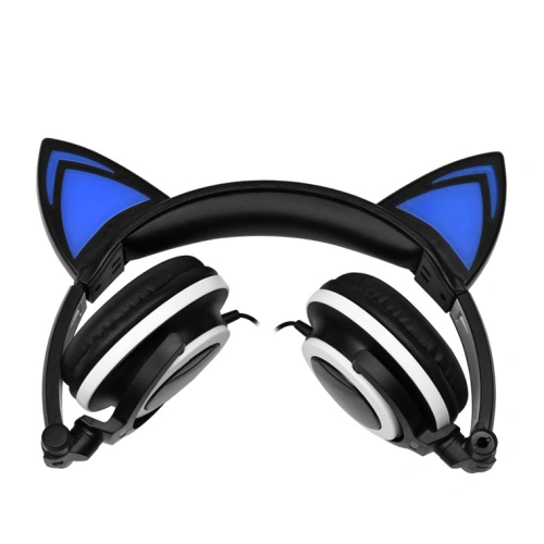 China Auriculares con orejas de gato brillantes para iPhone