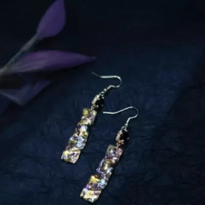 "Nightfall" Designed Earrings Applied