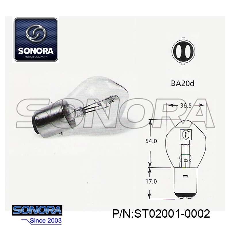 ST02001-0002 12V 35W S2 Ba20d Bulb