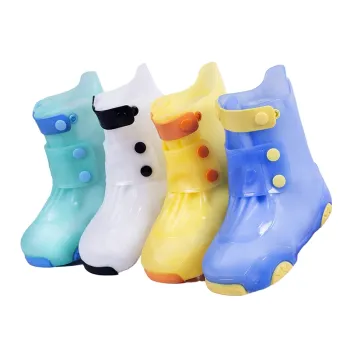 Children Rainy Waterproof Non-Slip Silicone Thickened Rain Shoes Cover