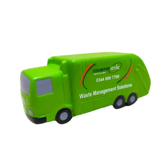 Customizable Logo Printing on Car Garbage Truck Shape Squishy Toys and Stress Balls