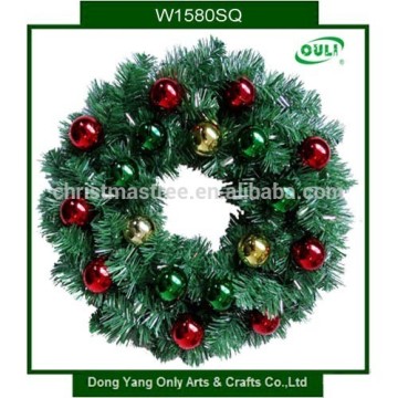 Christmas wreaths with colorful light