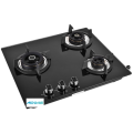 Vidro temperado preto 3 Burner Gas HobtopHobtop