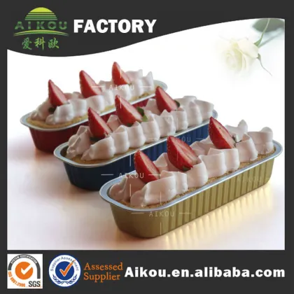 Oven and microwave safe long-shape muffin/ cake mold,cake cups,cake box
