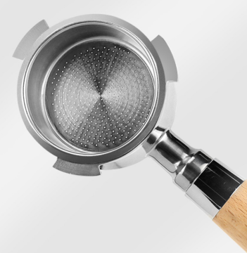51mm wood handle with bottomless coffee portafilter