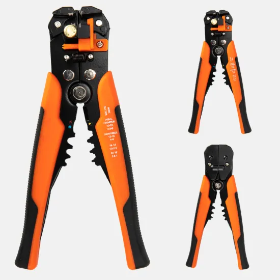 3-in-1 Multi Pliers: Crimp, Cut, and Strip Cable Tool for 10-24 AWG Wire