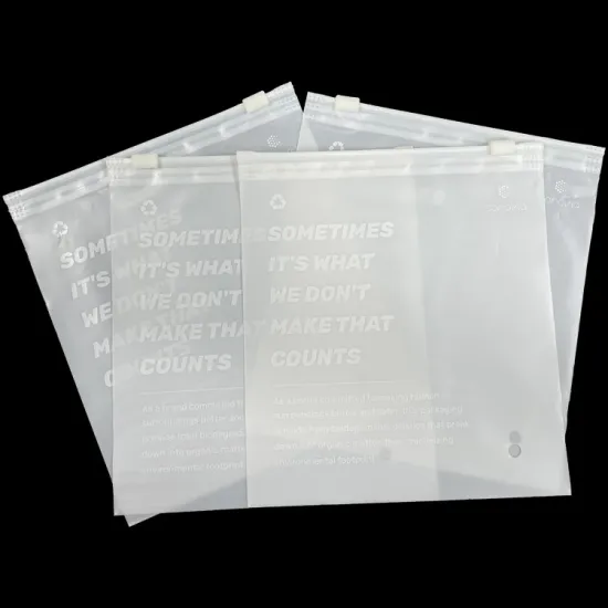 PLA+PBAT slider zipper bag