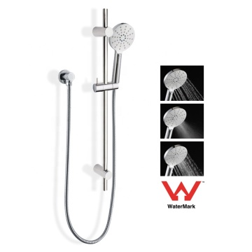Factory Wholesale Australia Round Chrome Sliding Rail Shower Kit with 3 Functions Handheld