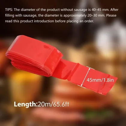 Flexible Plastic Casing Ideal for Sausage Wrapping