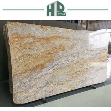 Modern Chinese Design Yellow Granite Polished Slabs for Outdoor Applications