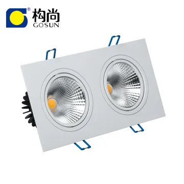 COB LED Square Ceiling Twin Head Downlight CRI90 2x12W