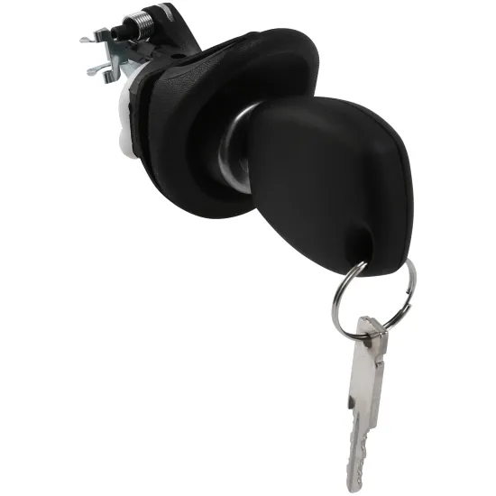 Black Tailgate Trunk Lock Replacement with Two Keys - Part Number 7701367940