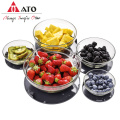 ATO 5 PCS Glass Glauts Storage Bowls Conjunto