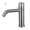 SUS304 Manija de botón de acero inoxidable Hot Hot Cold Basin Faucet