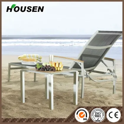 Beach Furniture Sun Lounger Bed plastic Lounger chair