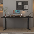 Black PU leather standing desk for office