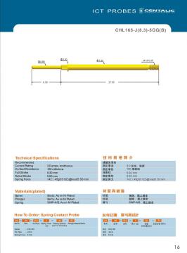 Pogo Pin Cable Harness Probe CHL165-J(8.3) the Tests of Automotive Industry
