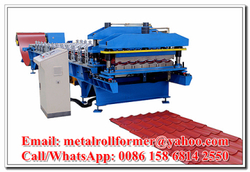 Glazed Steel Roofing Tile Cold Roll Forming Equipment Corrugated Sheet Making Machine