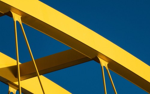 Fragments Modern Yellow Construction With Blue Background Large