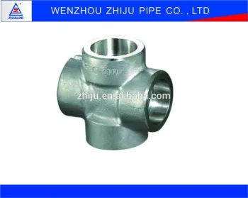 Stainless Steel Socket Weld Cross Tee Steel Forged Pipe Fitting