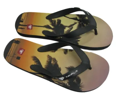 Fahion Beach PE Flip Flops Rubber Slipper For Men