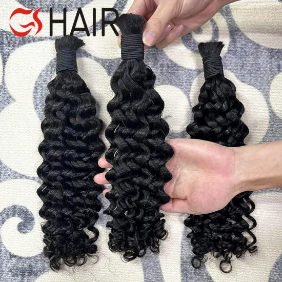 GS Prestretched Virgin Raw Indian Hair & Vietnamese Extensions - Deep Wave Bundles for Bulk