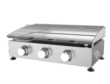 Stainless Steel 3 Burner Gas Griddle