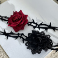 Black Thorn Rose Vintage Necklace