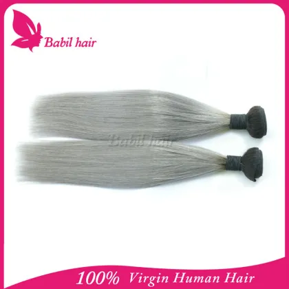 top selling raw russian grey remy hair extensions