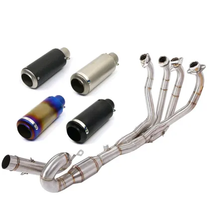 Twisted Motorcycle Exhaust Pipe for Z900, Full Exhaust System, Muffler, Ninja 900 Moto Tube Exhaust