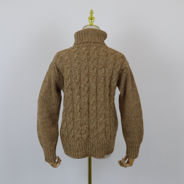 lady's 100%acrylic pullover with turtleneck