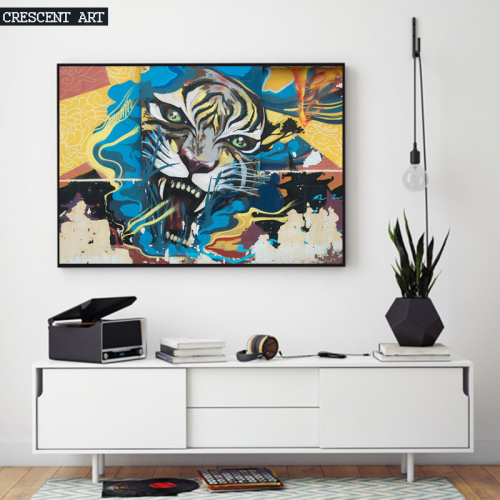 Canvas Tiger Portrait Wall Decor
