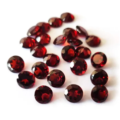 Red Garnet Round Diamond Cutting Process Custom Wholesale