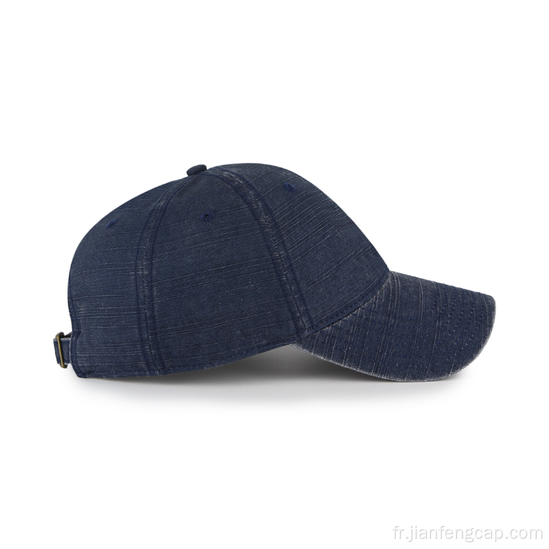 casquette de baseball en toile de bambou avec boucle en métal