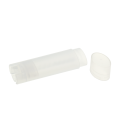 Tubo plano de protetor labial transparente fosco de 0,15 onças
