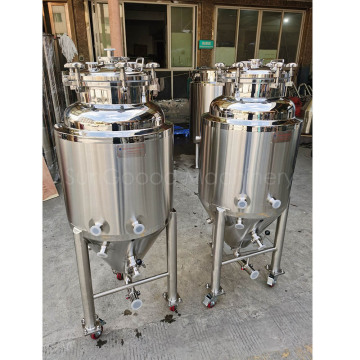 Tanques de fermentación de cerveza de 100 litros de fermentación de acero inoxidable cerveza de fermentación