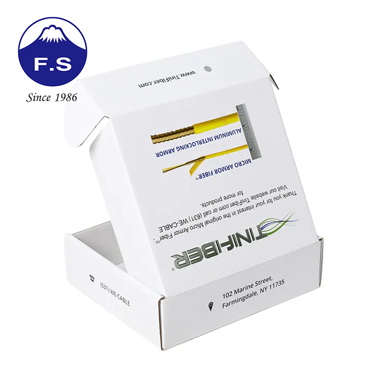 Custom Printed White Corrugated Colored Shipping Boxes