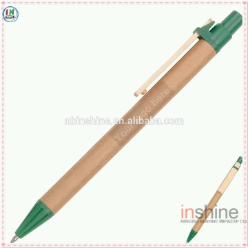 Advertising eco friendly recycled paper barrel ball pen , paper pen , cheap pen