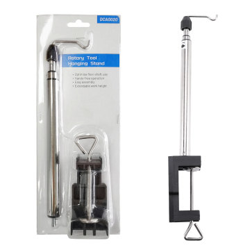 Rotary Grinder Tool Accessory Kit: Telescopic Hanging Stand with Table Clamp and Flex Shaft Hanger