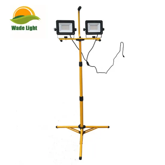 100W 10000 Lumen Dual Head Weather Resistant LED Work Lights with Adjustable Telescoping Tripod Stand: Bright and Durable Lighting Solution