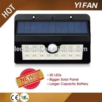 china source brands led motion sensor wall light 20LED solar powered grow lights waterproof solar motion sensor light