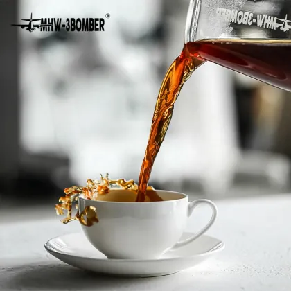 Best Selling 300ml Bone China Reusable Ceramic Espresso Coffee Cup