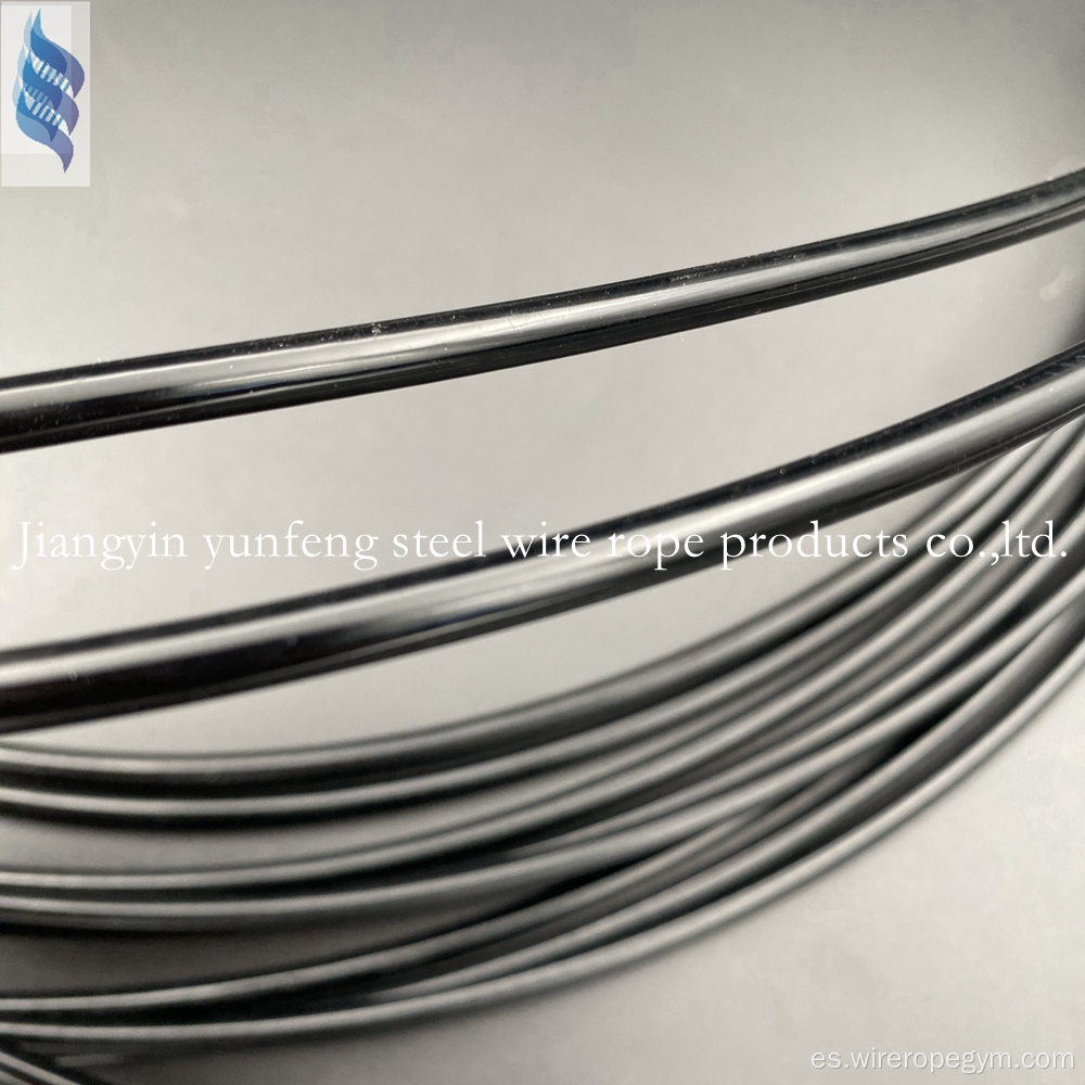 Cable de acero de gimnasio cubierto de TPU negro de 4.76 mm con TPU