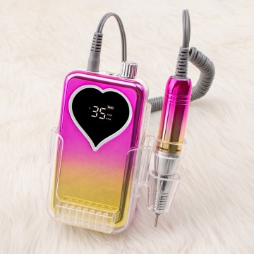 Gradient Color High-Speed Nail Drill Machine with Steel Handpiece and Custom Logo