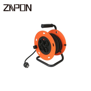 16A 250V 4 Way French NF Cable Reel 25m