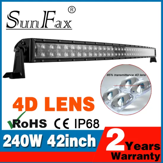 New design Double Row 42 inch 240W ATV 4D C REE LED Curved Light Bar Combo Work Offroad Driving lights 4WD UTE