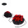 flower-shape round bottom drawstring satin bag pouch